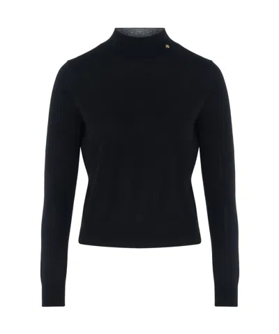 Anine Bing Long-sleeved Sweater In Black