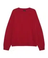 Anine Bing Miles Oversized Embroidered Cotton-jersey Sweatshirt In Red