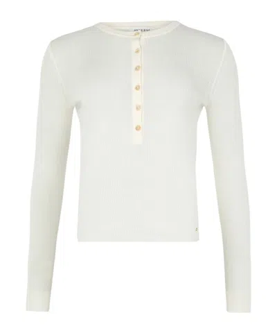 Anine Bing Katrin Long Sleeved Sweater In White
