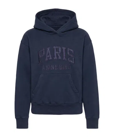 Anine Bing Long-sleeved Sweatshirt In Blue