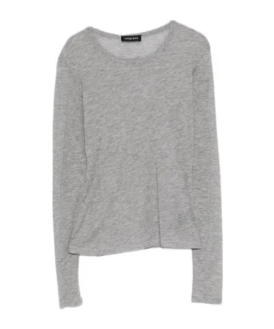 Anine Bing Sylvie Long-sleeve T-shirt In Gray