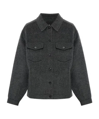 Anine Bing Long-sleeve Casual Jacket In Gray