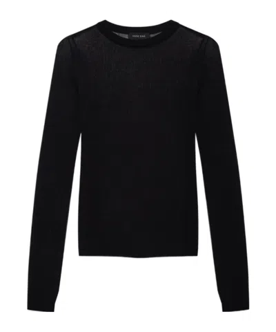 Anine Bing Long-sleeve T-shirt In Black
