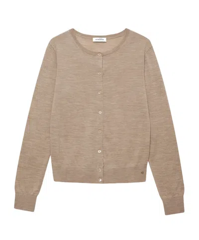Anine Bing Long-sleeved Cardigan In Neutral