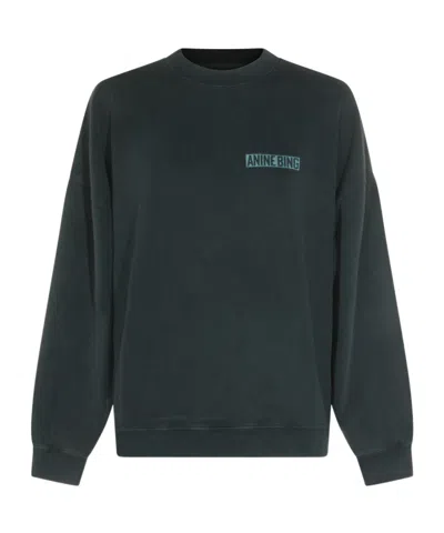 Anine Bing Long-sleeved Sweatshirt In Black