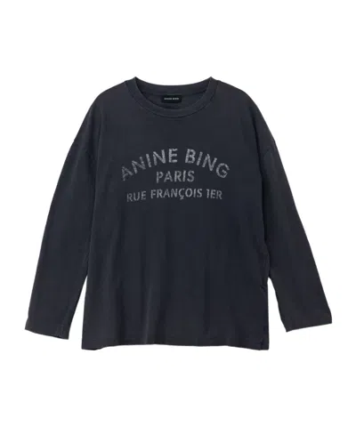 Anine Bing Long-sleeved T-shirt In Black