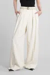 Anine Bing Lou Pants In Beige Viscose In Neutral