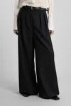 Anine Bing Lou Pants In Black Polyester In Black