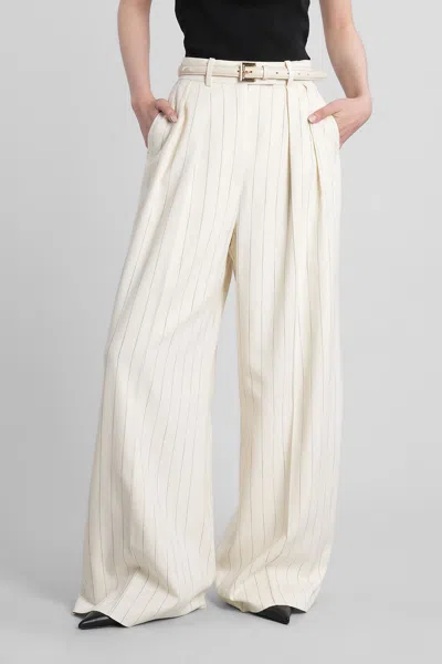 Anine Bing Lou Pants In Beige Viscose In Neutral