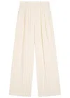 Anine Bing Lou Pinstriped Wide-leg Trousers In Neutral