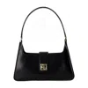 Anine Bing Lou Shoulder Bag In High-shine Black