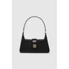 Anine Bing Lou Shoulder Bag In High-shine Black