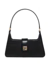 Anine Bing Lou Shoulder Bag In High-shine Black In Black
