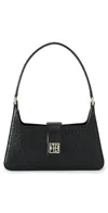 Anine Bing Elly Snake Embossed Leather Shoulder Bag In Black