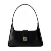 Anine Bing Lou Shoulder Bag In High-shine Black In Black
