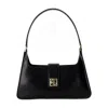 Anine Bing Lou Shoulder Bag In High-shine Black In Black