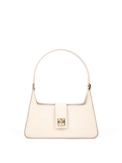 Anine Bing Lou Shoulder Bag In High Shine Ivory