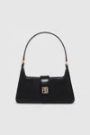 ANINE BING ANINE BING LOU SHOULDER BAG IN HIGH-SHINE BLACK
