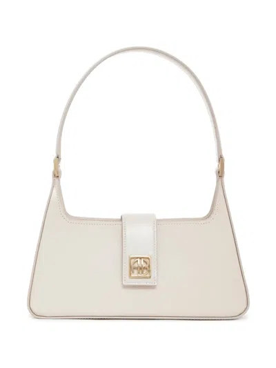 Anine Bing Lou Shoulder Bag In High-shine Bone In White