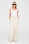 Anine Bing Lou Pants In Beige Viscose
