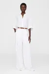 Anine Bing Lou Trouser - Ivory Linen Blend 12