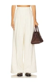 Anine Bing Lou Pants In Beige Viscose In Neutral