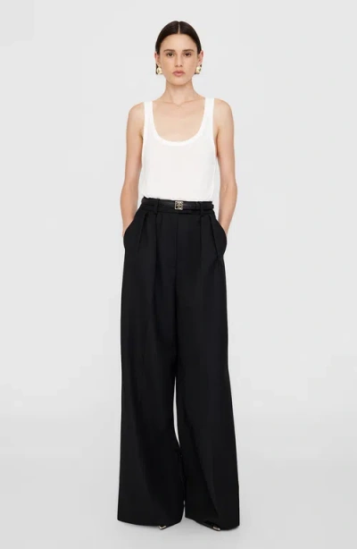 Anine Bing Lou Trouser In Black