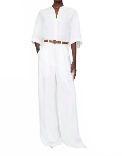 Anine Bing Lou Trouser In Ivory In White