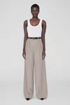 Anine Bing Lou Trouser In Taupe In Taupe