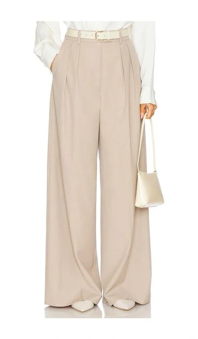 Anine Bing Lou Trouser In Taupe