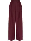 Anine Bing Lou Trousers In Red