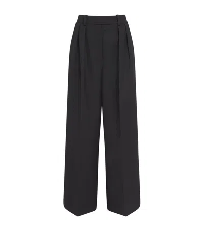 Anine Bing Lou Wide-leg Trousers In Black