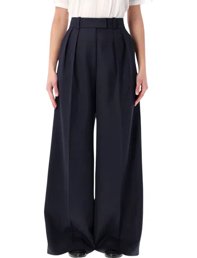 Anine Bing Lou Wool Blend Wide Trousers In Multi
