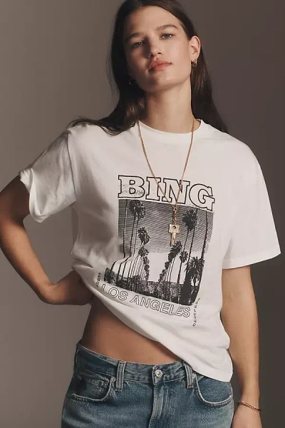 Anine Bing Louis Bing Tour Graphic Tee In White