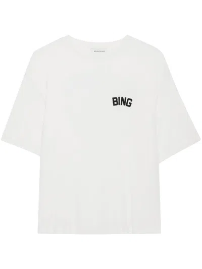 Anine Bing T-shirt Mit Louis Hollywood-print In Ivory