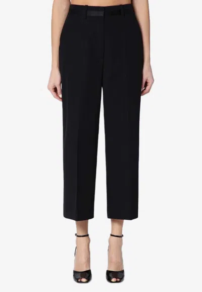 Anine Bing Louisa Tailored Wool Pants In Black