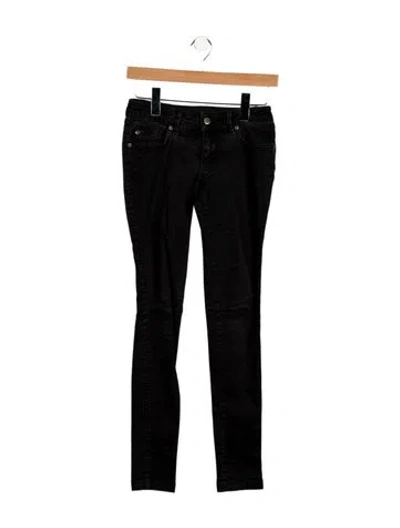 Pre-owned Anine Bing Low-rise Skinny Leg Jeans In Black