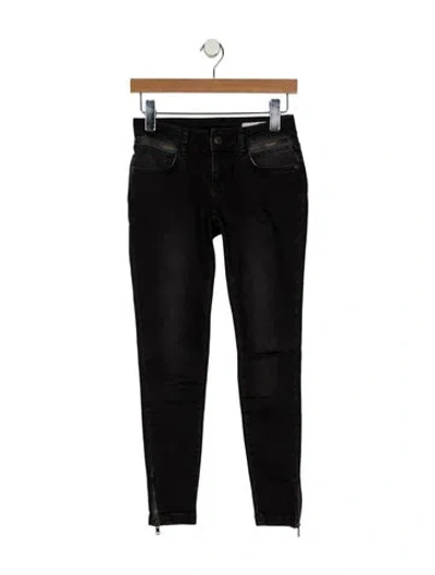 Pre-owned Anine Bing Low-rise Skinny Leg Jeans In Black