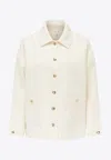 Anine Bing Luca Button-up Jacket In White