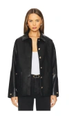 Anine Bing Luca Jacket In Black Recycled Leather In 블랙