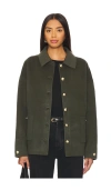Anine Bing Luca Jacke Aus Woll-kaschmirgemisch In 橄榄色