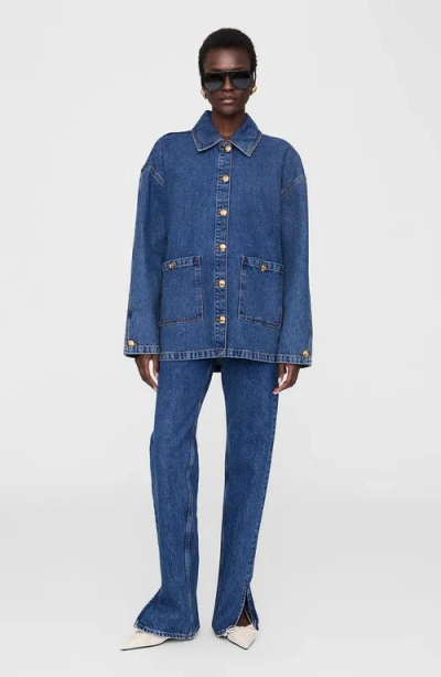Anine Bing Luca Jacket In Blue