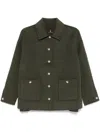 Anine Bing Luca Jacke Aus Woll-kaschmirgemisch In Green