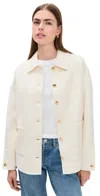Anine Bing Wool And Cashmere Jacket With Long Sleeves In White