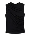 Anine Bing Lucia Ruched Top In Black