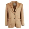 Anine Bing Luxury Brown Wool And Cashmere Tailored Blazer In Multi