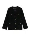 Anine Bing Womens Black Lydia Sequin-knit Tweed Jacket In Black