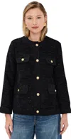 Anine Bing Womens Black Lydia Sequin-knit Tweed Jacket In Black