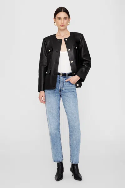 Anine Bing Lydia Jacket In Black Leather