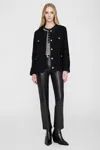 Anine Bing Womens Black Lydia Sequin-knit Tweed Jacket In Black